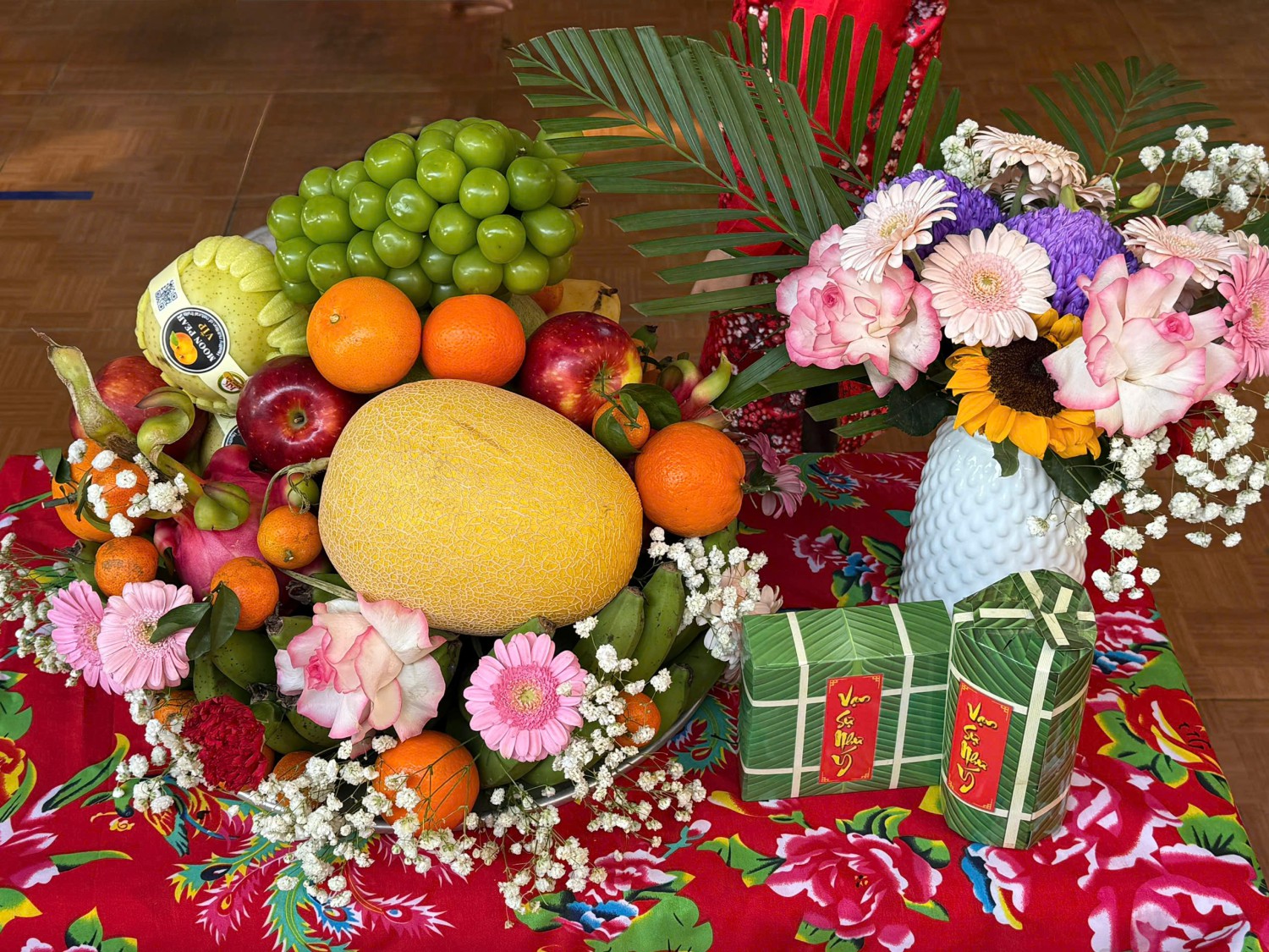 Mâm ngũ quả đạt giải nhất phần thi bày mâm ngũ quả